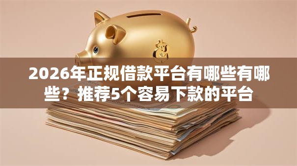 2026年正规借款平台有哪些有哪些?推荐5个容易下款的平台 2026年正规借款平台有哪些有哪些?推荐5个容易下款的平台