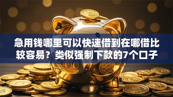 急用钱哪里可以快速借到在哪借比较容易？类似强制下款的7个口子参考