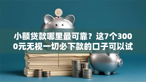 小额贷款哪里最可靠?这7个3000元无视一切必下款的口子可以试试 小额贷款哪里最可靠?这7个3000元无视一切必下款的口子可以试试