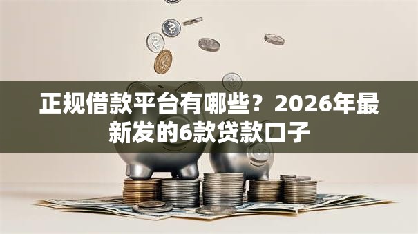 正规借款平台有哪些?2026年最新发的6款贷款口子 正规借款平台有哪些?2026年最新发的6款贷款口子