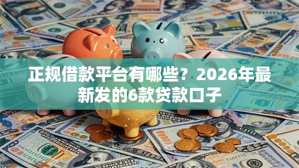 正规借款平台有哪些?2026年最新发的6款贷款口子 正规借款平台有哪些?2026年最新发的6款贷款口子
