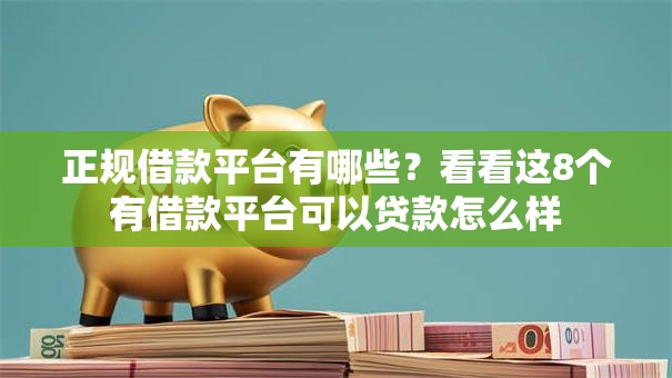 正规借款平台有哪些?看看这8个有借款平台可以贷款怎么样 正规借款平台有哪些?看看这8个有借款平台可以贷款怎么样