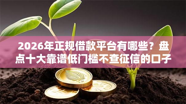 2026年正规借款平台有哪些？盘点十大靠谱低门槛不查征信的口子