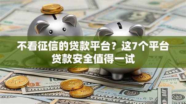不看征信的贷款平台？这7个平台贷款安全值得一试