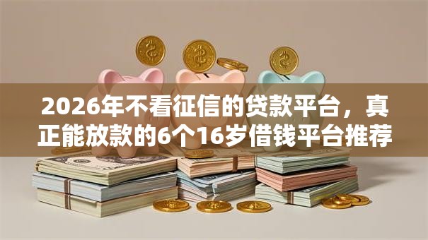 2026年不看征信的贷款平台，真正能放款的6个16岁借钱平台推荐