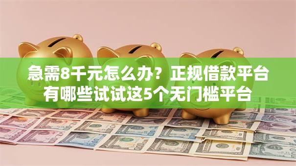 急需8千元怎么办?正规借款平台有哪些试试这5个无门槛平台 急需8千元怎么办?正规借款平台有哪些试试这5个无门槛平台