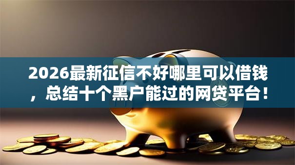 2026最新征信不好哪里可以借钱，总结十个黑户能过的网贷平台！