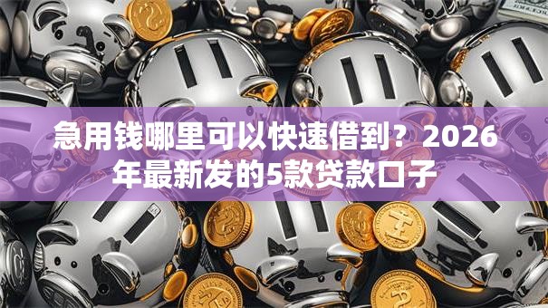 急用钱哪里可以快速借到?2026年最新发的5款贷款口子 急用钱哪里可以快速借到?2026年最新发的5款贷款口子