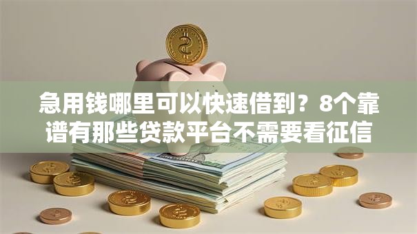 急用钱哪里可以快速借到?8个靠谱有那些贷款平台不需要看征信推荐 急用钱哪里可以快速借到?8个靠谱有那些贷款平台不需要看征信推荐