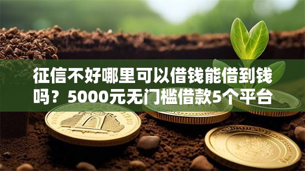 征信不好哪里可以借钱能借到钱吗?5000元无门槛借款5个平台推荐 征信不好哪里可以借钱能借到钱吗?5000元无门槛借款5个平台推荐