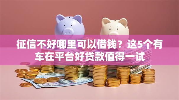 征信不好哪里可以借钱？这5个有车在平台好贷款值得一试