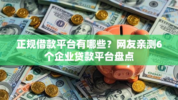 正规借款平台有哪些?网友亲测6个企业贷款平台盘点 正规借款平台有哪些?网友亲测6个企业贷款平台盘点
