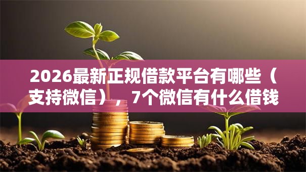 2026最新正规借款平台有哪些(支持微信),7个微信有什么借钱平台无私分享 2026最新正规借款平台有哪些(支持微信),7个微信有什么借钱平台无私分享