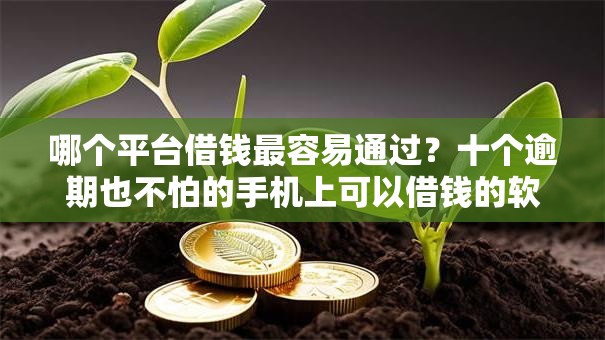 哪个平台借钱最容易通过？十个逾期也不怕的手机上可以借钱的软件