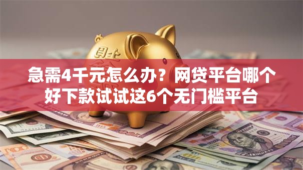 急需4千元怎么办？网贷平台哪个好下款试试这6个无门槛平台