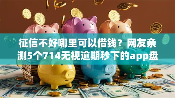 征信不好哪里可以借钱？网友亲测5个714无视逾期秒下的app盘点