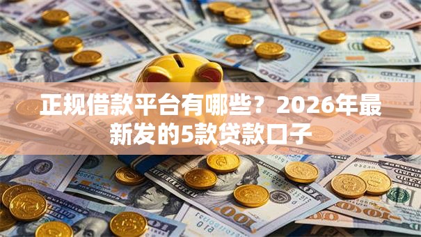 正规借款平台有哪些？2026年最新发的5款贷款口子