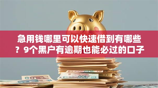 急用钱哪里可以快速借到有哪些?9个黑户有逾期也能必过的口子推荐给你 急用钱哪里可以快速借到有哪些?9个黑户有逾期也能必过的口子推荐给你