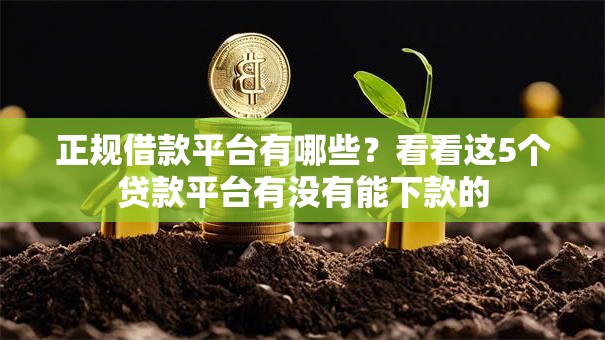 正规借款平台有哪些?看看这5个贷款平台有没有能下款的 正规借款平台有哪些?看看这5个贷款平台有没有能下款的