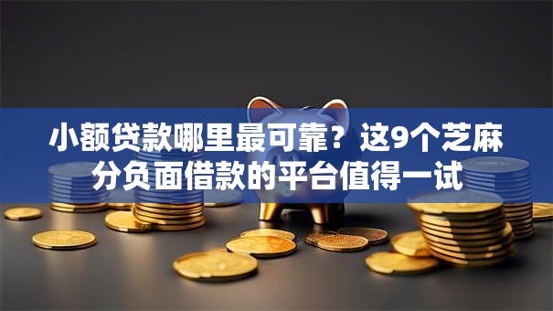 小额贷款哪里最可靠？这9个芝麻分负面借款的平台值得一试
