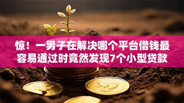 惊!一男子在解决哪个平台借钱最容易通过时竟然发现7个小型贷款平台,事后分享了出来 惊!一男子在解决哪个平台借钱最容易通过时竟然发现7个小型贷款平台,事后分享了出来