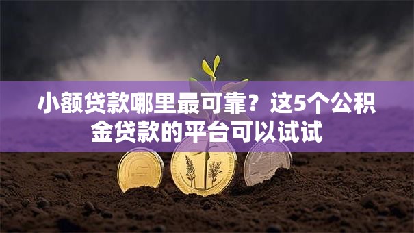 小额贷款哪里最可靠?这5个公积金贷款的平台可以试试 小额贷款哪里最可靠?这5个公积金贷款的平台可以试试