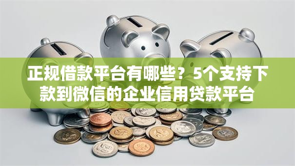 正规借款平台有哪些？5个支持下款到微信的企业信用贷款平台