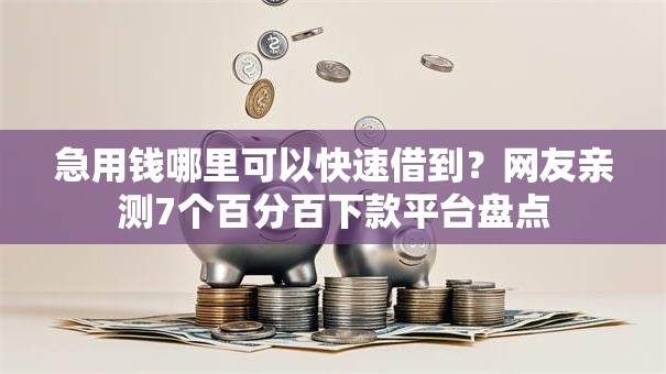 急用钱哪里可以快速借到？网友亲测7个百分百下款平台盘点