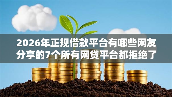 2026年正规借款平台有哪些网友分享的7个所有网贷平台都拒绝了还能借到一万的软件我觉得不错！