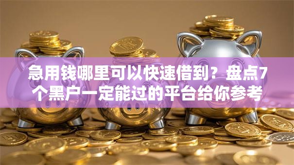 急用钱哪里可以快速借到？盘点7个黑户一定能过的平台给你参考