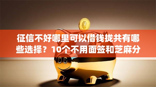 征信不好哪里可以借钱拢共有哪些选择?10个不用面签和芝麻分的贷款app详解 征信不好哪里可以借钱拢共有哪些选择?10个不用面签和芝麻分的贷款app详解