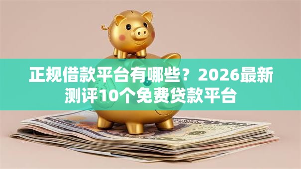 正规借款平台有哪些?2026最新测评10个免费贷款平台 正规借款平台有哪些?2026最新测评10个免费贷款平台