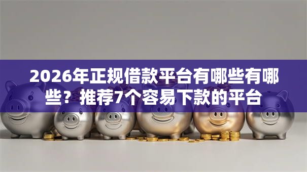 2026年正规借款平台有哪些有哪些？推荐7个容易下款的平台