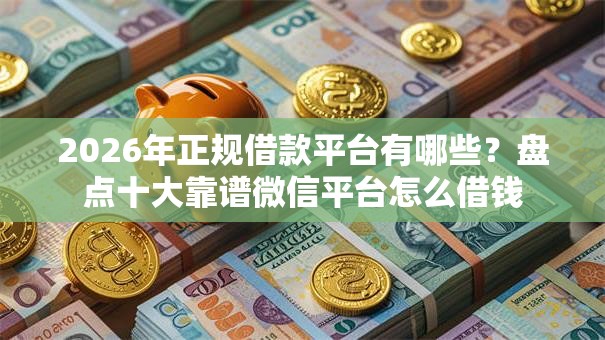 2026年正规借款平台有哪些?盘点十大靠谱微信平台怎么借钱 2026年正规借款平台有哪些?盘点十大靠谱微信平台怎么借钱