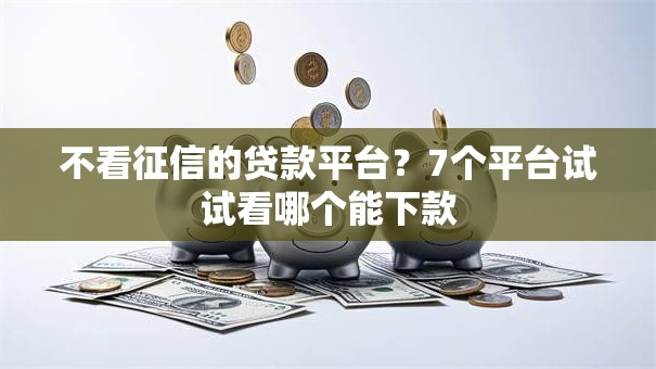不看征信的贷款平台？7个平台试试看哪个能下款
