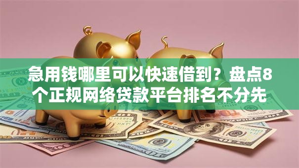 急用钱哪里可以快速借到？盘点8个正规网络贷款平台排名不分先后给你参考