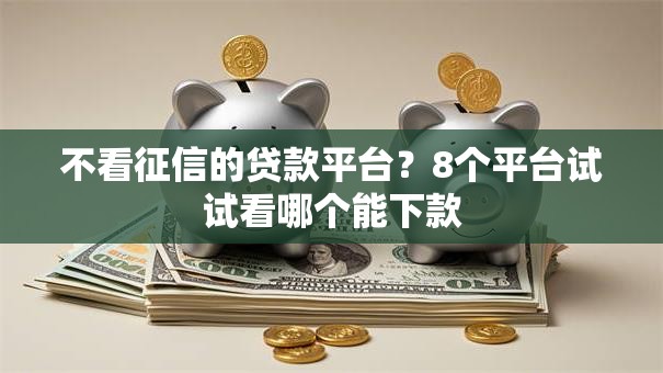 不看征信的贷款平台?8个平台试试看哪个能下款 不看征信的贷款平台?8个平台试试看哪个能下款
