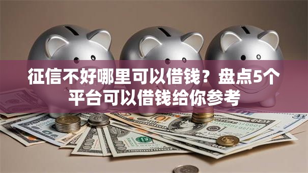 征信不好哪里可以借钱？盘点5个平台可以借钱给你参考
