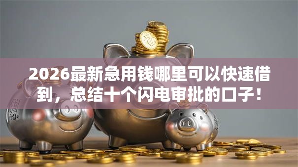 2026最新急用钱哪里可以快速借到，总结十个闪电审批的口子！