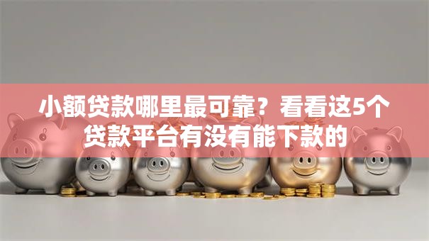 小额贷款哪里最可靠？看看这5个贷款平台有没有能下款的