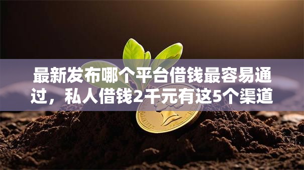 最新发布哪个平台借钱最容易通过,私人借钱2千元有这5个渠道 最新发布哪个平台借钱最容易通过,私人借钱2千元有这5个渠道