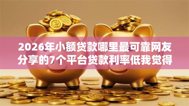 2026年小额贷款哪里最可靠网友分享的7个平台贷款利率低我觉得不错！