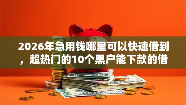 2026年急用钱哪里可以快速借到，超热门的10个黑户能下款的借款平台推荐