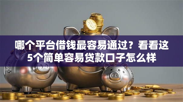 哪个平台借钱最容易通过?看看这5个简单容易贷款口子怎么样 哪个平台借钱最容易通过?看看这5个简单容易贷款口子怎么样