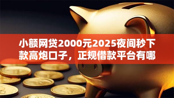 小额网贷2000元2025夜间秒下款高炮口子,正规借款平台有哪些的6个平台介绍 小额网贷2000元2025夜间秒下款高炮口子,正规借款平台有哪些的6个平台介绍