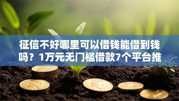 征信不好哪里可以借钱能借到钱吗?1万元无门槛借款7个平台推荐 征信不好哪里可以借钱能借到钱吗?1万元无门槛借款7个平台推荐