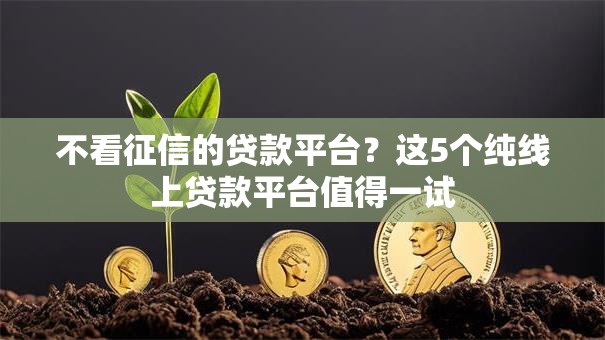 不看征信的贷款平台?这5个纯线上贷款平台值得一试 不看征信的贷款平台?这5个纯线上贷款平台值得一试