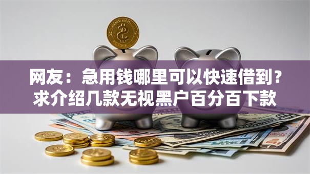 网友:急用钱哪里可以快速借到?求介绍几款无视黑户百分百下款软件 网友:急用钱哪里可以快速借到?求介绍几款无视黑户百分百下款软件