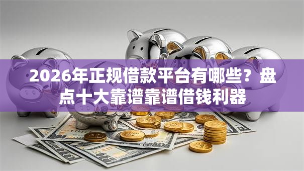 2026年正规借款平台有哪些？盘点十大靠谱靠谱借钱利器