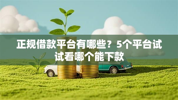 正规借款平台有哪些？5个平台试试看哪个能下款